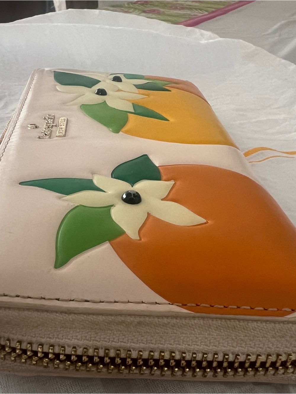 Kate Spade Spice Things Up Orange Blossom Lacey Wallet - Picture 9 of 10